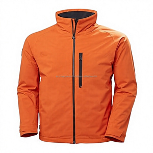 Veste en polaire noire pour homme, coupe-vent, fermeture éclair, col montant, vêtement décontracté d'automne, matière polyester - Product Image 4