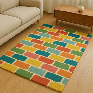 Tapis moderne en laine tufté à la main, couleur unie, lavable, adapté aux animaux domestiques, antidérapant, réversible, à poils longs, de forme ovale, pour la maison et la chambre - Product Image 4