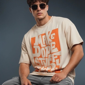 Camiseta de Hombre de Alta Calidad, Estilo Vintage, Tejida, 300gsm, Oversize, de Algodón, con Estampado, Nueva Colección 2026, Manga Corta, Ropa Urbana - Product Image 4