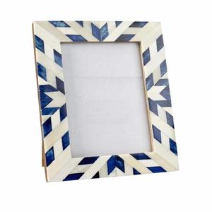 High Quality Handcrafted Bone Inlay Photo <b>Frame</b> Blue & Black Indian Antique Decorative Wall Decor - Product Image 5