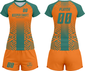 Tenue de volley-ball SpikeStorm Pro AeroSpike Elite, kit de volley-ball ThunderHit Premium, 100 % polyester, impression par sublimation intégrale - Product Image 1