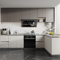 Armoire de cuisine moderne avec un corps robuste et un style minimaliste et propre pour les projets résidentiels