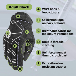 ถุงมือตีเบสบอล ซอฟต์บอล และทีบอล รุ่น 2.0 Signature  ยึดเกาะนิ้วมือได้ดีเยี่ยม มีหลายขนาด 11 ไซส์ + 5 สีให้เลือก - Product Image 2