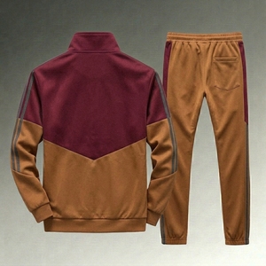 New Trending Streetwear Tracksuit Custom Logo Men's Two Piece Set Oversized Fleece Jogger and Jacket Suit - Product Image 2