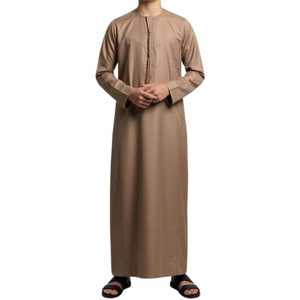 บริการ OEM เสื้อคลุมจุบบะห์ผู้ชายแบบระบายอากาศได้ดี สไตล์ใหม่ เสื้อผ้าอิสลาม สไตล์อาหรับ เสื้อจุบบะห์ผู้ชาย - Product Image 1
