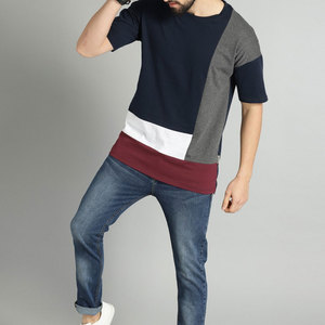 Camiseta de Manga Corta para Hombre, Cuello Redondo, Corte Regular, Estilo Casual, 100% Algodón, Tejido de Punto, Diseño con Ribete en Contraste - Product Image 5