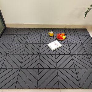 Impermeabile 36-Pack di plastica ad incastro piastrelle ponte 12 "x 12" grige per uso esterno per tutte le stagioni uso migliorato disegno di drenaggio per Patio - Product Image 5