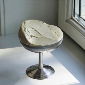 Bol à dessert moderne en acier inoxydable poli miroir, élégante coupelle à sundae, plat à glace sur piédestal métallique, bols de table en gros - Product Image 2