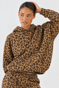 Sweat à capuche original pour femme à imprimé léopard avec manches premium, sweat à capuche avec cordon de serrage, sweat à capuche en polaire doux de qualité supérieure pour femme - Product Image 1
