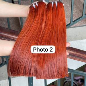 Extensions de cheveux humains Remy vietnamiens de qualité supérieure, tissées à la machine, lisses comme des baguettes, double épaisseur - Product Image 4