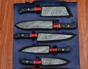 Wholesale LEGACY BLADES Damascus Steel <b>Kitchen</b> <b>Knife</b> Set 5-Piece Wooden Handle <b>Sharp</b> Ambidextrous Handmade OEM ODM Factory - Product Image 2