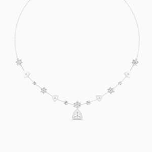 Collar Clásico Unisex de Oro Sólido de 14K con Diamante Cultivado en Laboratorio, Corte Pera, Estilo Vintage, Joyería de Compromiso con Engaste Pavé - Product Image 1