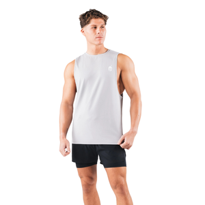 Débardeur sans manches gris chromé pour homme, léger, pour la gym, l'entraînement musculaire, le fitness, OEM en gros - Product Image 4