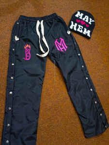 2025 personnalisé hommes Nylon Jogger pantalons de survêtement multicolore rayure Flare piste coupe-vent avec boutons personnalisés latéraux Style Sport décontracté - Product Image 3