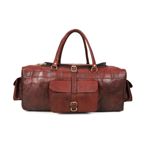กระเป๋าหนังกระเป๋าทรงดัฟเฟิลหนังแท้แบบกำหนดเองสำหรับการเดินทางวันหยุดสุดสัปดาห์กระเป๋าทรงดัฟเฟิลสำหรับไปยิมกระเป๋ากีฬา - Product Image 2