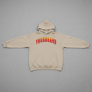 Sweat-shirt à capuche pour homme YOURBRAND, coupe classique, polaire en polyester, pull décontracté, logo frontal, respirant, poche, 220g, automne - Product Image 3
