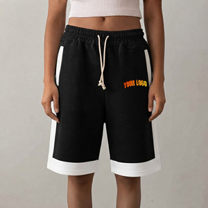 Shorts pour femmes en coton 100% de haute qualité, logo imprimé DTF personnalisé, poids lourd 400 GSM, 2 couleurs, confortables, short de sport pour femmes. - Product Image 1
