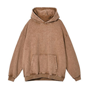 Sudadera con capucha al por mayor para hombre, estilo oversize, vintage, desgastada, con lavado ácido, para streetwear, con logotipo personalizado - Product Image 2