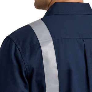 Camiseta de Trabajo de Alta Visibilidad para Hombre, Nueva Llegada, Logotipo Personalizado, Reflectante, Manga Larga, Transpirable, de Secado Rápido, con Bolsillos Delanteros - Product Image 3