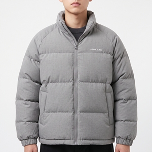 Men's <b>Slim</b> Fit Winter Puffer Jacket <b>Stand</b> Collar Cotton Filled Warm Casual <b>Coat</b> Solid Color Outerwear - Product Image 1