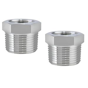 Adaptador reductor de tubo hexagonal de latón – Rosca hembra de 1/4” x rosca macho de 1/2” – Conexión de latón de alta resistencia para líneas de agua, compresores de aire - Product Image 1
