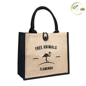 Reusable Jute Logo Shopping <b>Bag</b> with Custom Print Sustainable Packaging Solution - Product Image 2