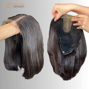 Prix de gros d'usine 100% cheveux vierges bruts Bob perruque douce et lisse extensions de cheveux vietnamiens Lace Front perruques cheveux humains - Product Image 2