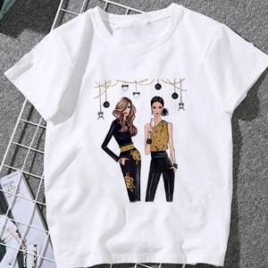 Camiseta Básica Y2K Personalizada para Mujer, Estilo Años 90, Cuello Redondo, Algodón Suave, Fabricación OEM - Product Image 4