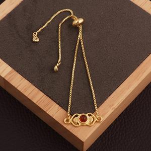 Bracelet ajustable en pierre de cornaline fait à la main, plaqué or rose, en laiton, tendance pour femmes, cadeau de mariage, bracelets en gros - Product Image 2