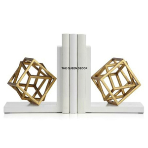Factory Wholesale Aluminum Metal and Marble Base Human Hand Shape Gold Plated Decorative Bookend <b>Art</b> & Craft - Product Image 4