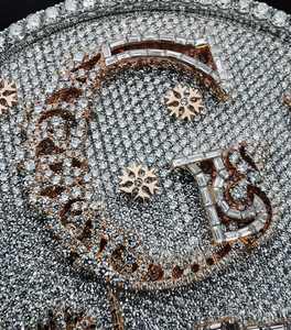 Rose Gold Plated Silver Letter Pendant Personalized Hip Hop <b>Necklace</b> <b>Custom</b> Logo <b>Name</b> for Certified Moissanite Stone Charm - Product Image 3