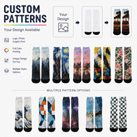 Chaussettes personnalisées imprimées en couleur, tissu extensible, OEM ODM, streetwear, équipes, promotions, événements, personnalisées, adultes, sportives