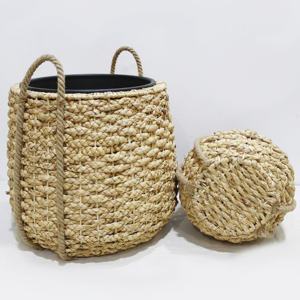 Artex Dong Thap Factory Outdoor Planter Box Planters Large Indoor Handmade <b>Baskets</b> Seagrass <b>Water</b> <b>Hyacinth</b> - Product Image 3
