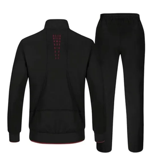 Men's Winter Streetwear Hooded Casual Solid Cotton/<b>Polyester</b> <b>Tracksuit</b> Made in Pakistan Athletic Jogging Full Zip up - Product Image 2
