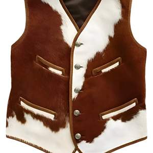 Gilet en cuir pour club moto homme, en cuir de vachette véritable, gilet de motard, patch personnalisé, OEM ODM, vente en gros d'usine - Product Image 3