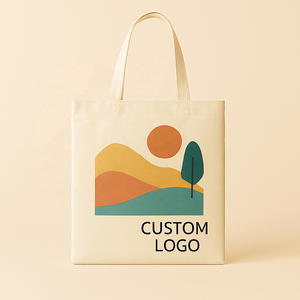 High Quality Eco Friendly <b>Reusable</b> 100% Cotton Canvas Shopping <b>Bag</b> Handled Style Shoulder Handle Custom Logo Printing - Product Image 5