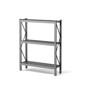 Scaffalatura Industriale a 3 Ripiani in Acciaio, 170 cm L x 50 cm P x 160 cm A, Nera, Resistente, Regolabile, per Uso in Garage - Product Image 4