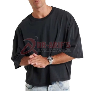 T-shirts pour hommes vente en gros de t-shirt à lettres sérigraphiées de marque personnalisée t-shirts surdimensionnés à épaules tombantes Boxy Palm Angel - Product Image 6