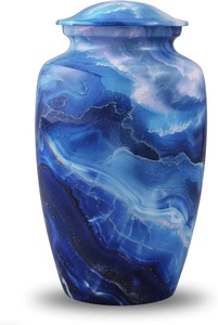 Engravd Silver Paw <b>Large</b> Aluminium Cremation Memorial Adult Urn With <b>Mirror</b> Polished Beautiful Cremation Adult Ashes Urn - Product Image 3