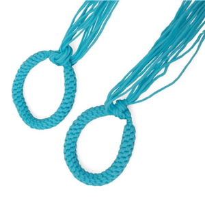 Cordon torsadé métallique turquoise avec pompon, matériau de nouage écologique enduit fait main pour le bricolage et les cordons de Muay Thai - Product Image 4