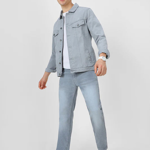 Vestes en jean de qualité supérieure, tendance, durables et confortables, veste en jean bleu classique, style streetwear intemporel - Product Image 3