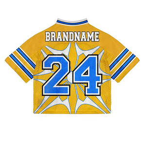 BRANDNAME Unisex V-Neck <b>Ice</b> Hockey Jersey Short Sleeve Sublimated Mesh Breathable Moisture Wicking 100% Polyester Adult Regular - Product Image 2
