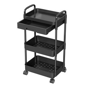 Carrello Portaoggetti Mobile con Ruote Bloccabili, Design Cavo Girevole a 360 Gradi per Organizzazione Camera da Letto e Bagno - Product Image 2