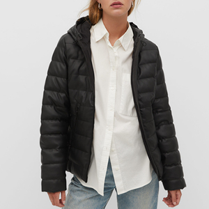 Brand New Lightweight Windbreaker Men Puffer Suede <b>Jacket</b> <b>Padded</b> Quilted Genuine Leather Winter Outdoor Hooded High <b>Jacket</b> - Product Image 5