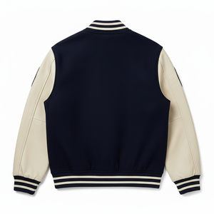 Veste universitaire LAYENNE de haute qualité pour hommes, broderie en polyester, logo personnalisé, veste universitaire unisexe, veste universitaire en tissu floqué - Product Image 3