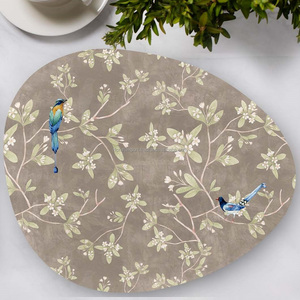 Manteles individuales en forma de huevo de MDF de primera calidad de lujo, alfombrilla impermeable para mesa de comedor de madera, resistente al calor/al agua para boda, cocina, mesa de comedor - Product Image 5