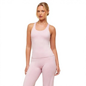 Camiseta sin mangas de cuello redondo para mujer, de color sólido, estilo minimalista, transpirable, de punto, con spandex y poliéster. - Product Image 1