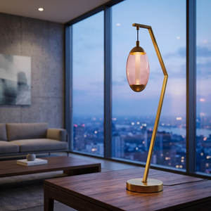 Lumetal Modern Gray Glass Dome <b>Touch</b> Control Dimmable LED Table Lamp with Metal Frame Small Size for Living Room - Product Image 4