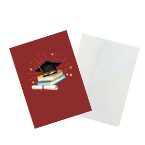 Carte de vœux 3D personnalisée pour les réalisations académiques, vente en gros, fabrication artisanale, fabricant vietnamien, carte de vœux 3D - Product Image 5