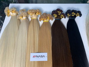 Extensiones de Cabello Vietnamita Super Double Drawn con Queratina, Punta Plana, Liso, Rubio Oscuro Balayage, 22-24 Pulgadas, 1kg - Product Image 1
